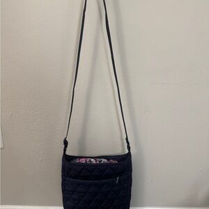 Vera Bradley Navy Quilted Crossbody Bag
